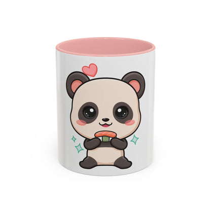 Kawaii Panda Coffee Mug, Cute Sushi Lover Accent Mug