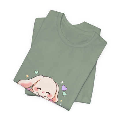 Kawaii Sleeping Bunny Tee, Cute Cloud Nap Unisex Shirt