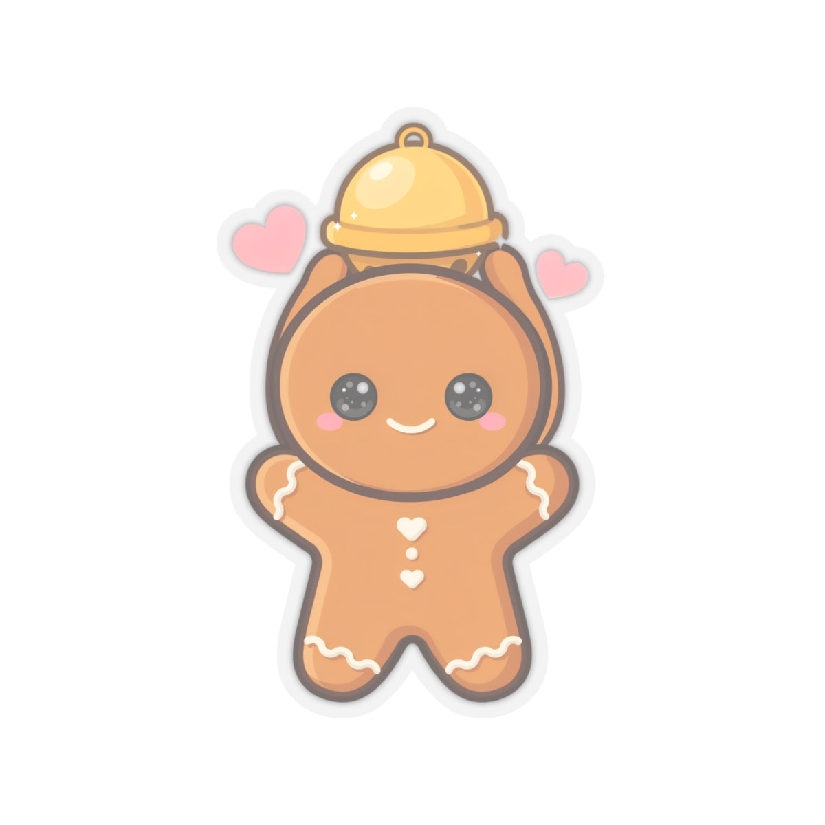 Christmas Gingerbread Sticker – Cute Kawaii Holiday Decor