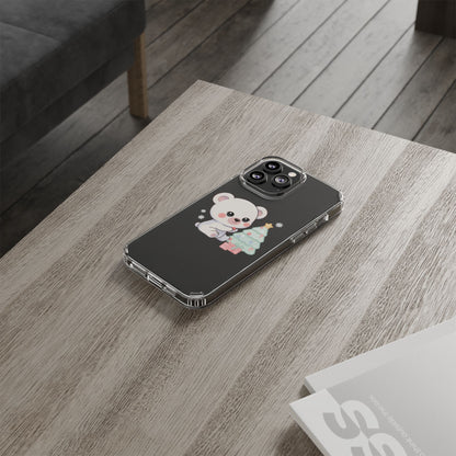 Christmas Polar Bear Phone Case, Kawaii Holiday Accessory