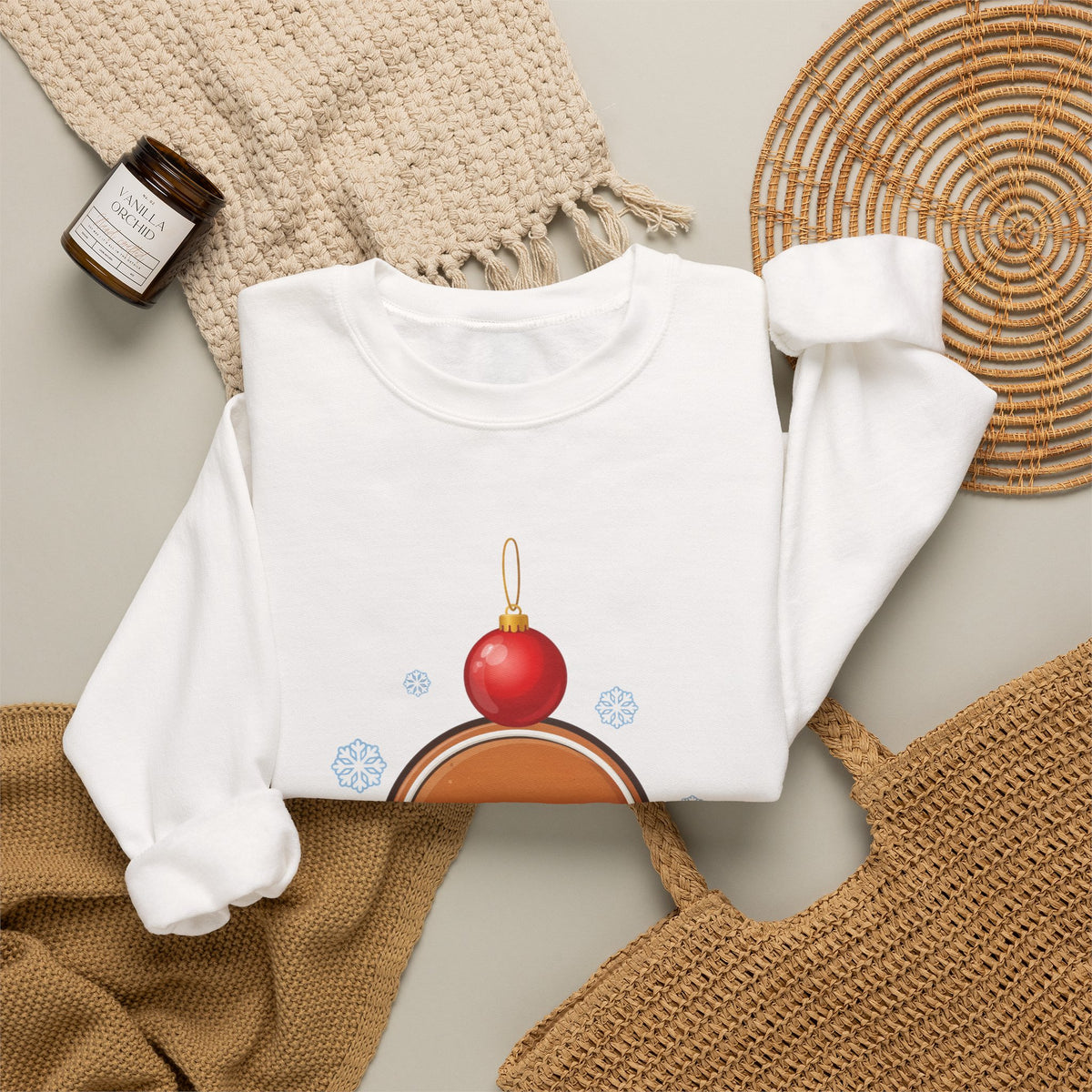 Gingerbread Christmas Sweatshirt, Cute Holiday Crewneck
