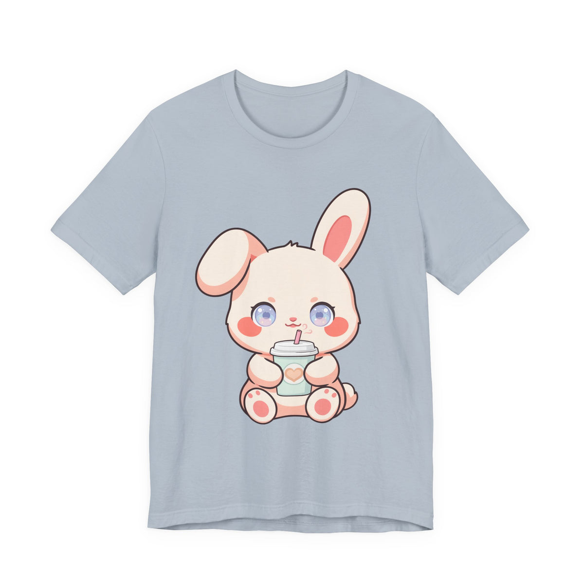 Kawaii Bunny Coffee T-Shirt: Cute Latte Lover Tee