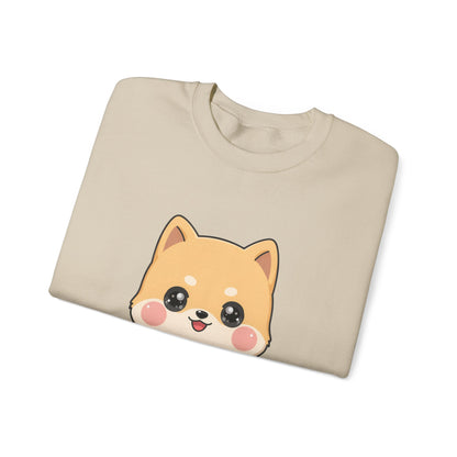 Kawaii Shiba Inu Skateboard Sweatshirt, Cute Dog Lover Gift