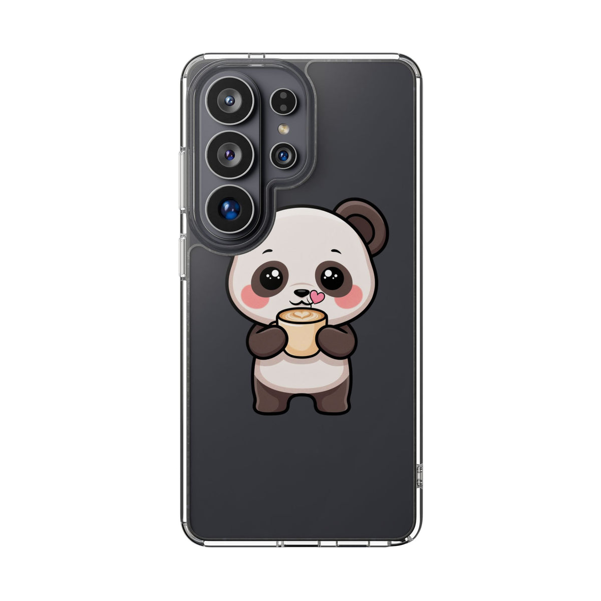 Kawaii Panda Latte Clear Impact-Resistant Case