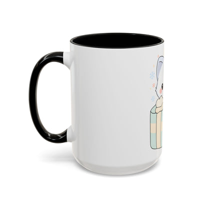 Kawaii Arctic Fox Mug, Cute Gift Box Accent Coffee Mug