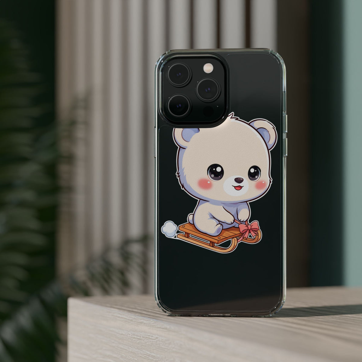 Kawaii Polar Bear Phone Case, Cute Winter Gift