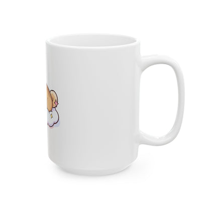 Sleeping Shiba Inu Mug, Cute Kawaii Dog Coffee Cup