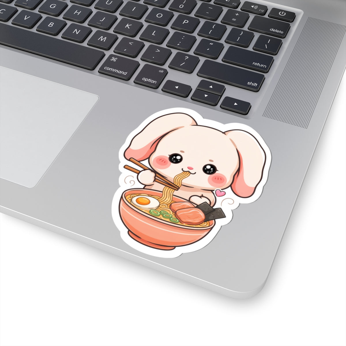 Kawaii Ramen Bunny Kiss-Cut Sticker for Cute Food Lovers