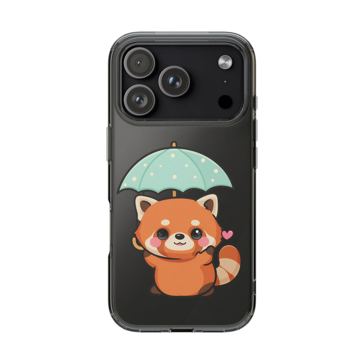 Kawaii Red Panda Clear Impact-Resistant Case