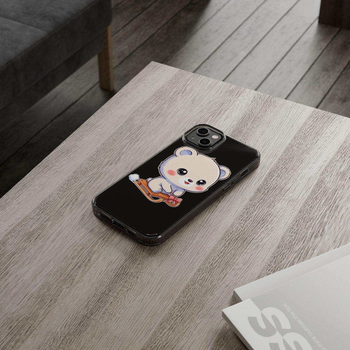 Kawaii Polar Bear Phone Case, Cute Winter Gift