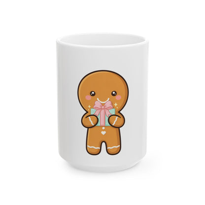 Christmas Gingerbread Mug, Cute Holiday Gift