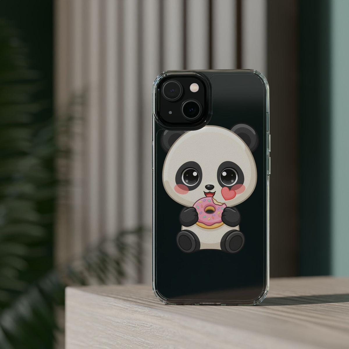 Kawaii Panda Phone Case with Donut