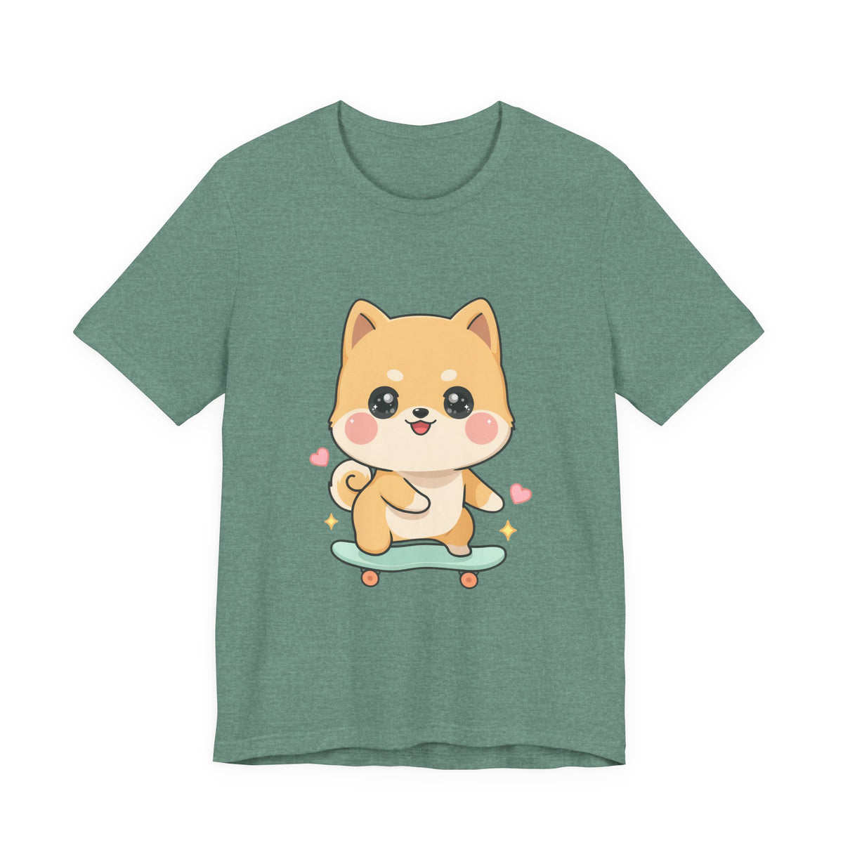 Kawaii Shiba Inu Skateboarder Tee for Dog Lovers