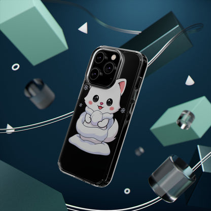 Kawaii Arctic Fox Phone Case, Cute Snow Day Gift