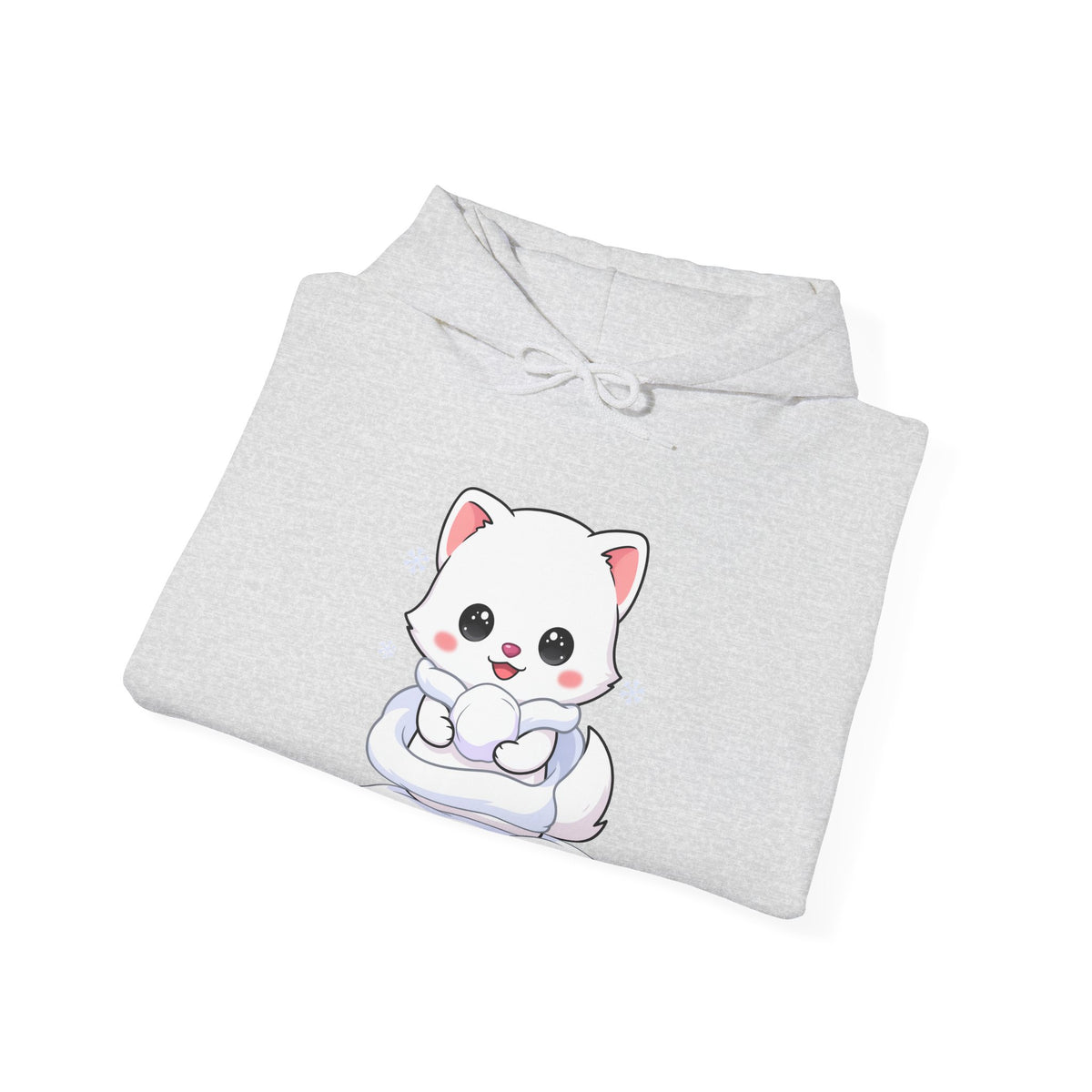 Kawaii Arctic Fox Hoodie, Cute Winter Animal Sweatshirt