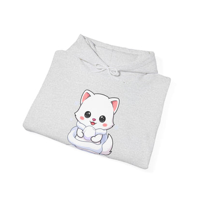 Kawaii Arctic Fox Hoodie, Cute Winter Animal Sweatshirt