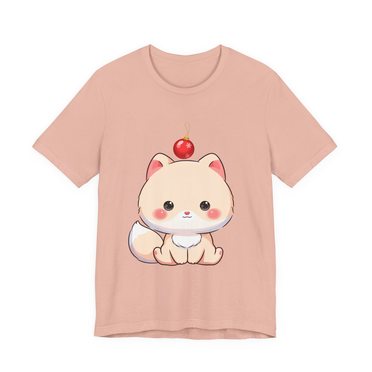 Kawaii Arctic Fox Christmas T-Shirt for Holiday Fans
