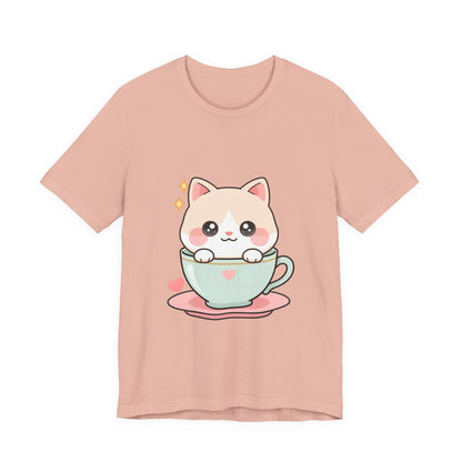 Kawaii Cat T-Shirt for Cute Cat and Chibi Art Fans