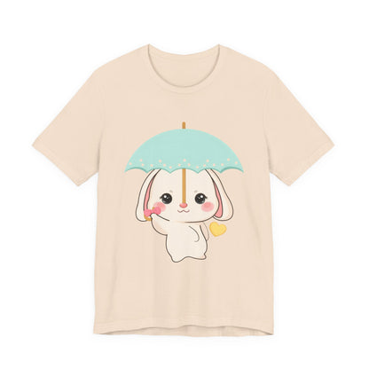 Kawaii Bunny T-Shirt, Cute Umbrella Rabbit Tee