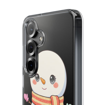 Kawaii Snowman Phone Case – Cute Christmas Clear Case