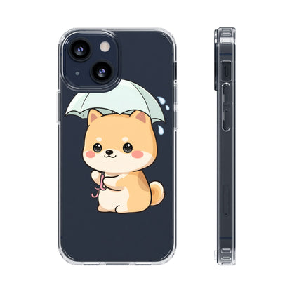 Shiba Inu Phone Case, Kawaii Rainy Day Pup