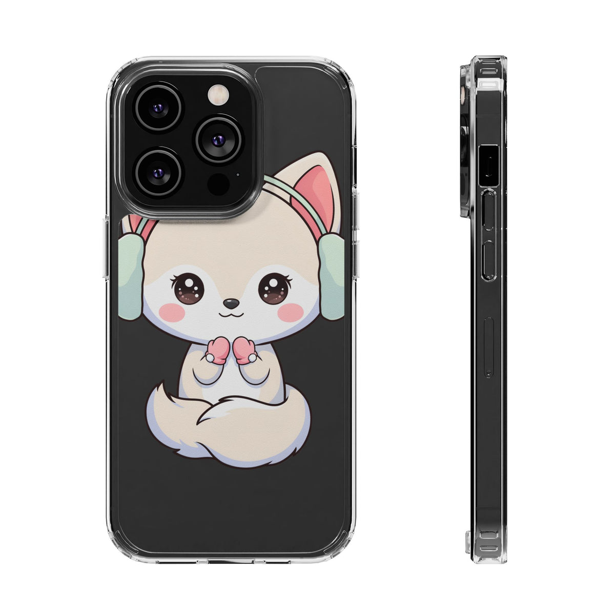 Kawaii Arctic Fox Phone Case – Cozy Winter Cutie