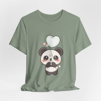 Kawaii Panda T-Shirt with Floating Balloon