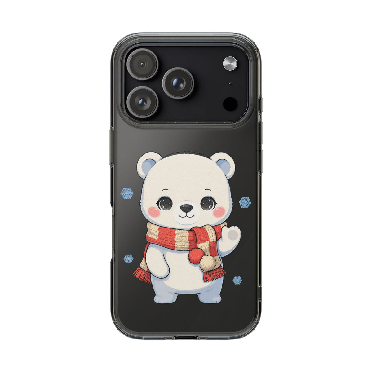 Kawaii Polar Bear Phone Case – Cozy Christmas Cub