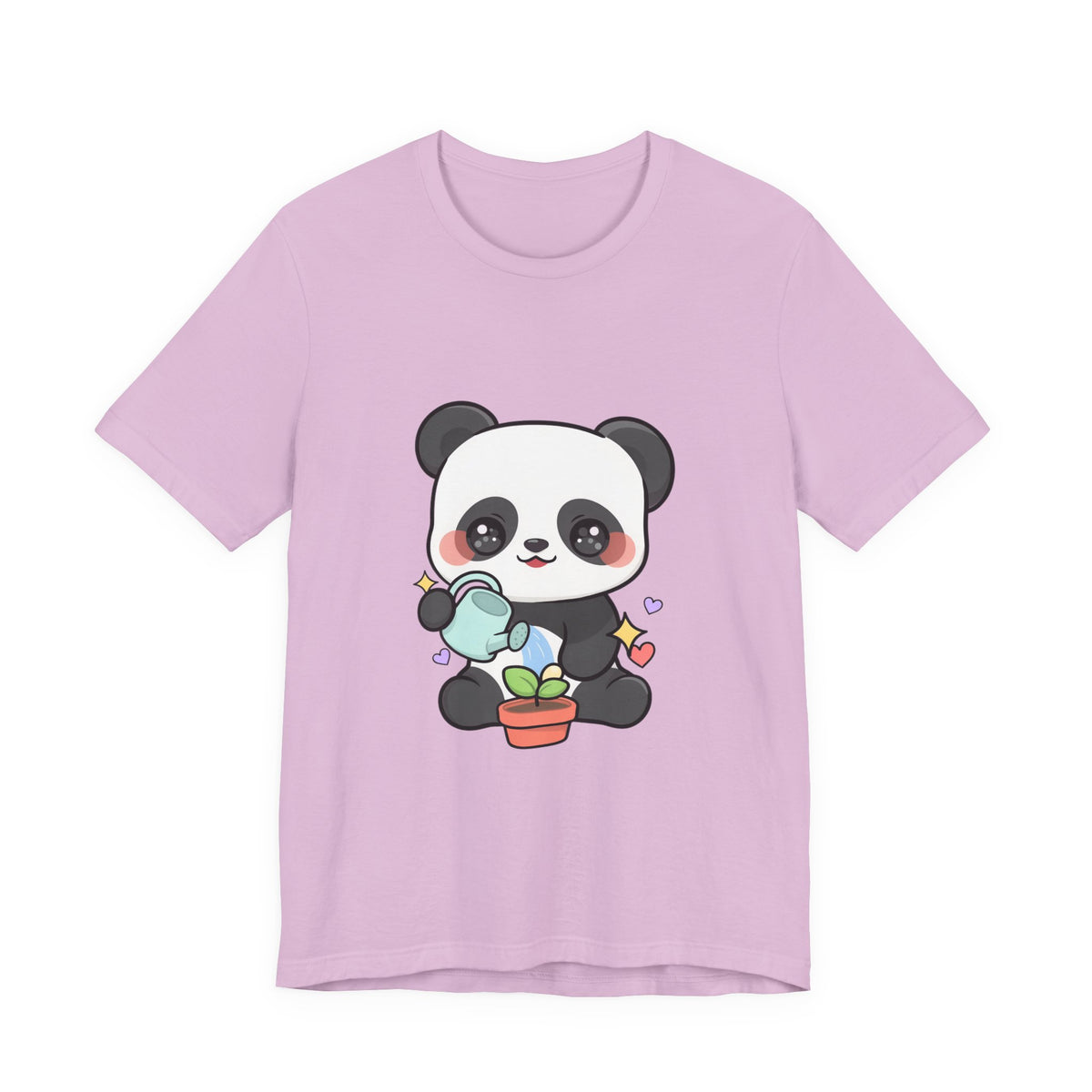 Kawaii Panda T-Shirt, Cute Plant Lover Gift