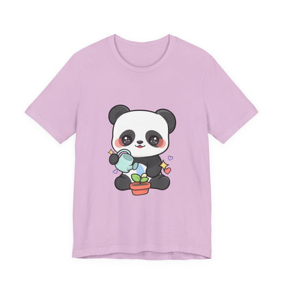 Kawaii Panda T-Shirt, Cute Plant Lover Gift