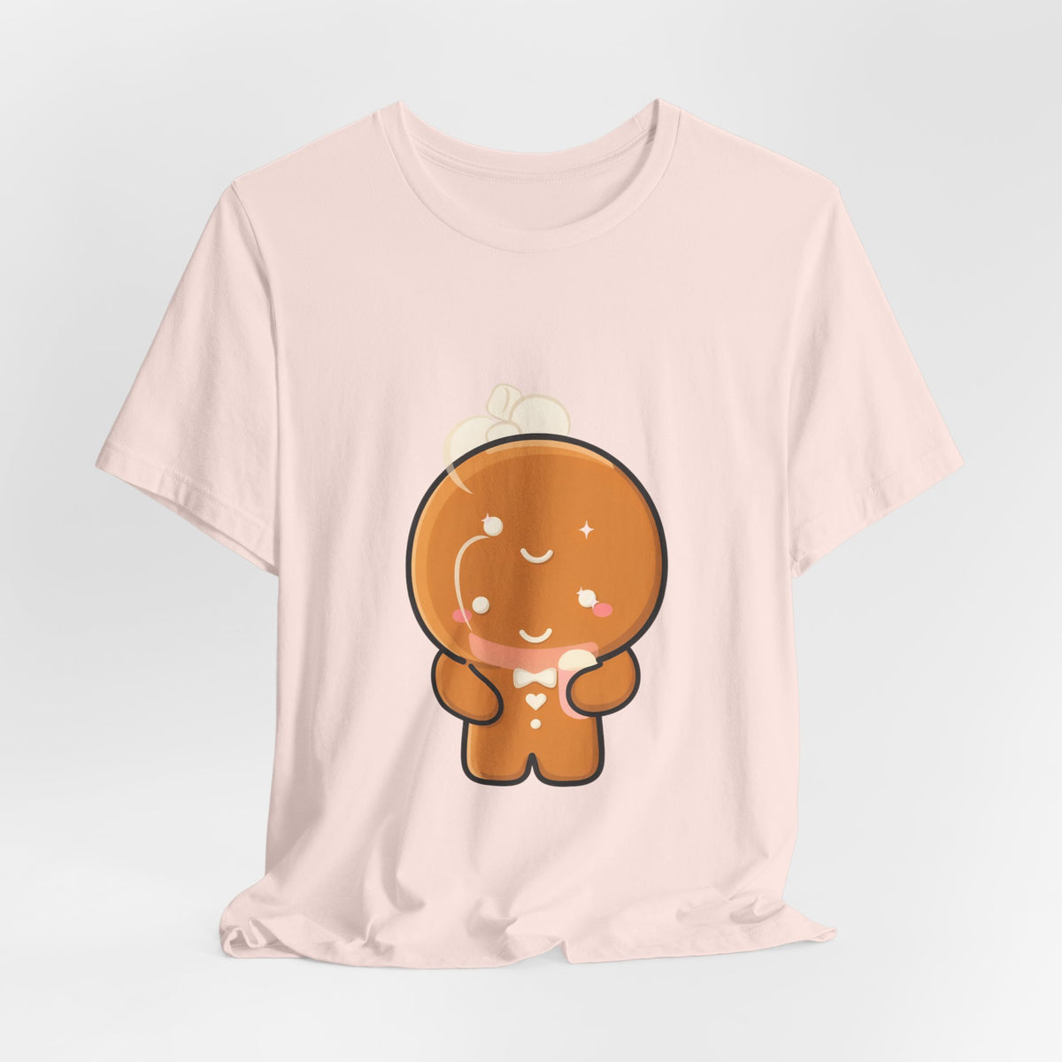 Kawaii Gingerbread Man T-Shirt for Cozy Cocoa Fans