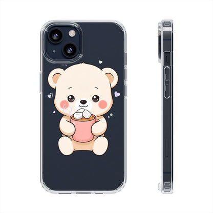 Kawaii Polar Bear Phone Case with Hot Cocoa