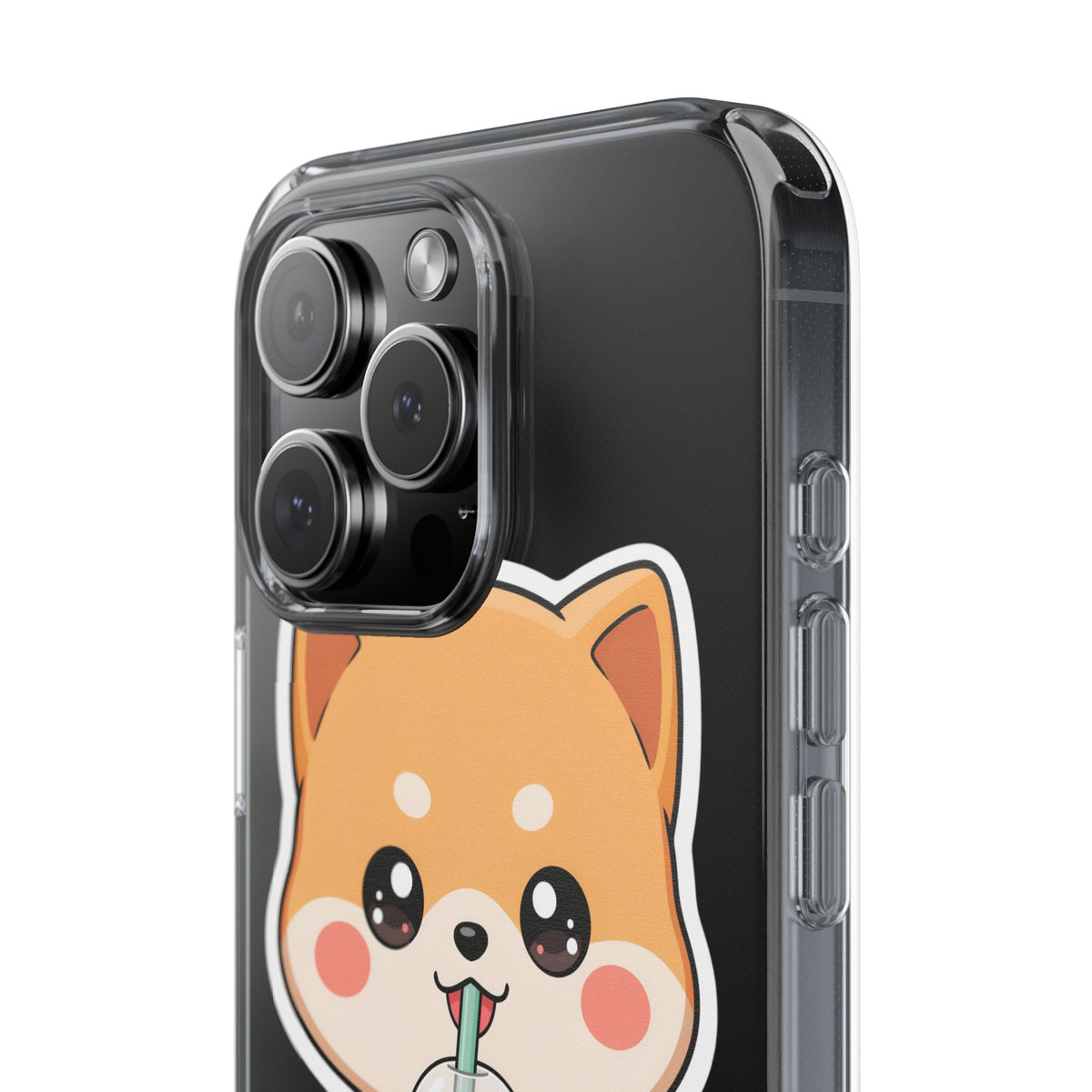 Kawaii Shiba Inu Phone Case for Bubble Tea Lovers