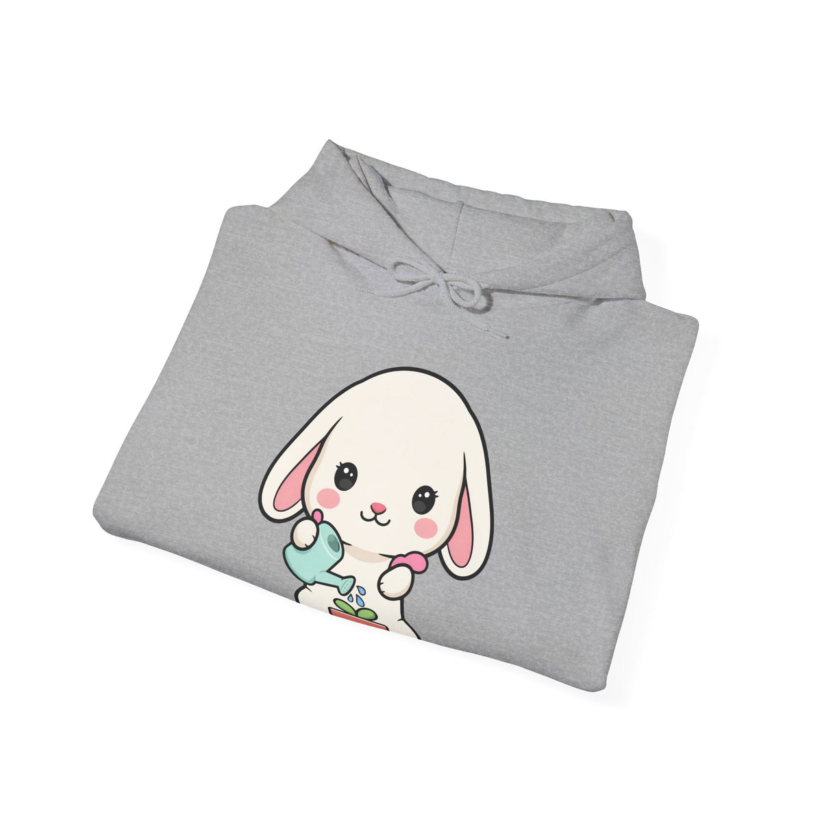 Kawaii Bunny Gardening Hoodie, Cute Plant Lover Sweatshirt
