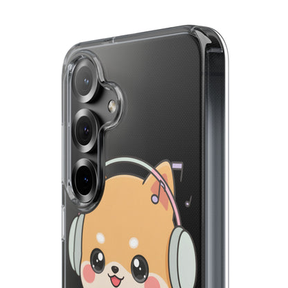 Kawaii Shiba Inu Phone Case – Music Lover Clear Case