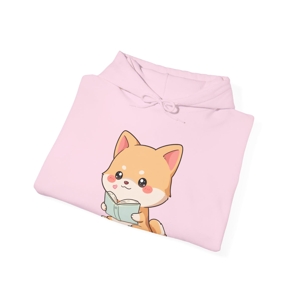 Kawaii Shiba Inu Reading Hoodie for Cozy Study Days