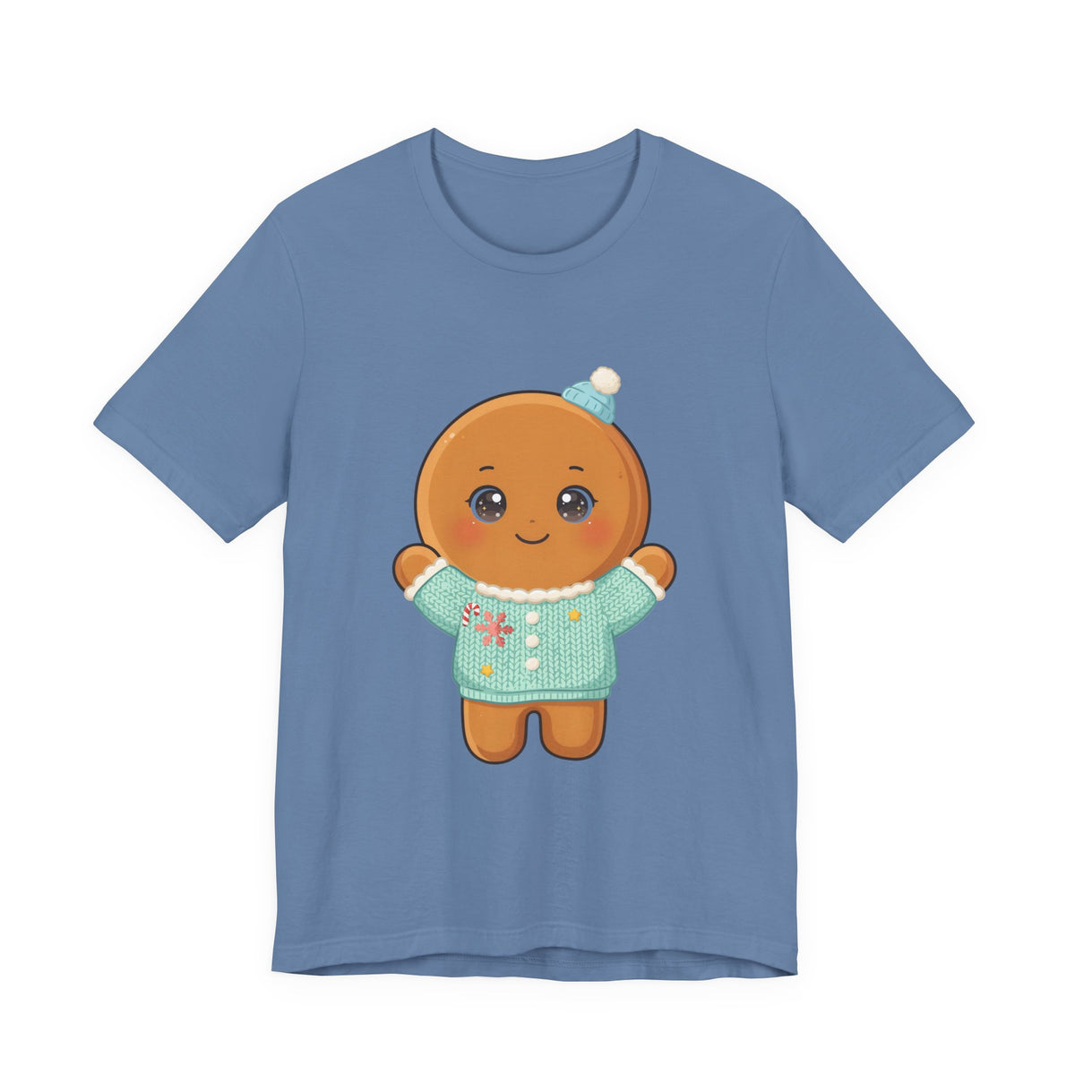 Kawaii Gingerbread Man Christmas Tee for Holiday Cheer