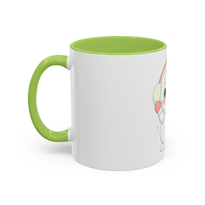 Kawaii Snowman Accent Coffee Mug for Cozy Winter Sips