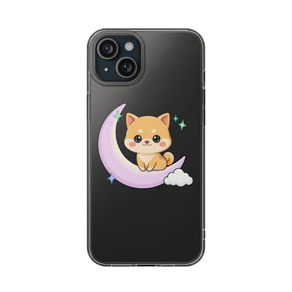 Kawaii Shiba Inu Phone Case – Crescent Moon Cutie