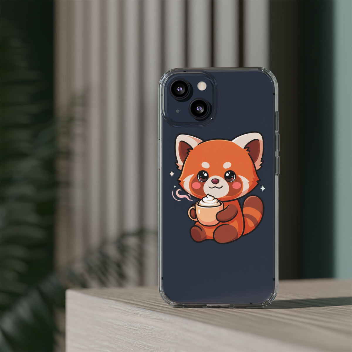 Kawaii Red Panda Phone Case with Latte