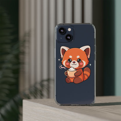 Kawaii Red Panda Phone Case with Latte