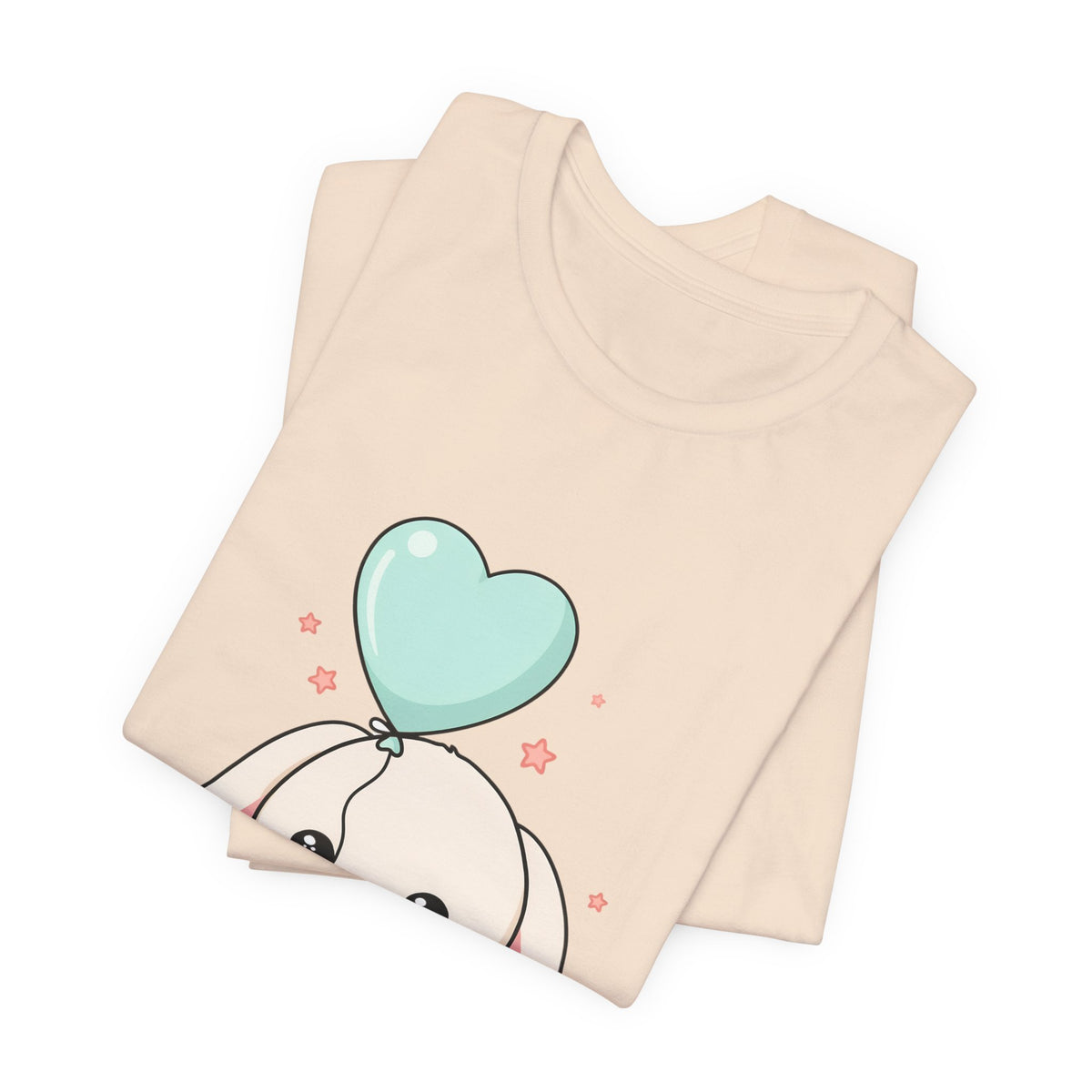Kawaii Bunny T-Shirt with Balloon – Cute Chibi Rabbit Tee