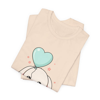Kawaii Bunny T-Shirt with Balloon – Cute Chibi Rabbit Tee