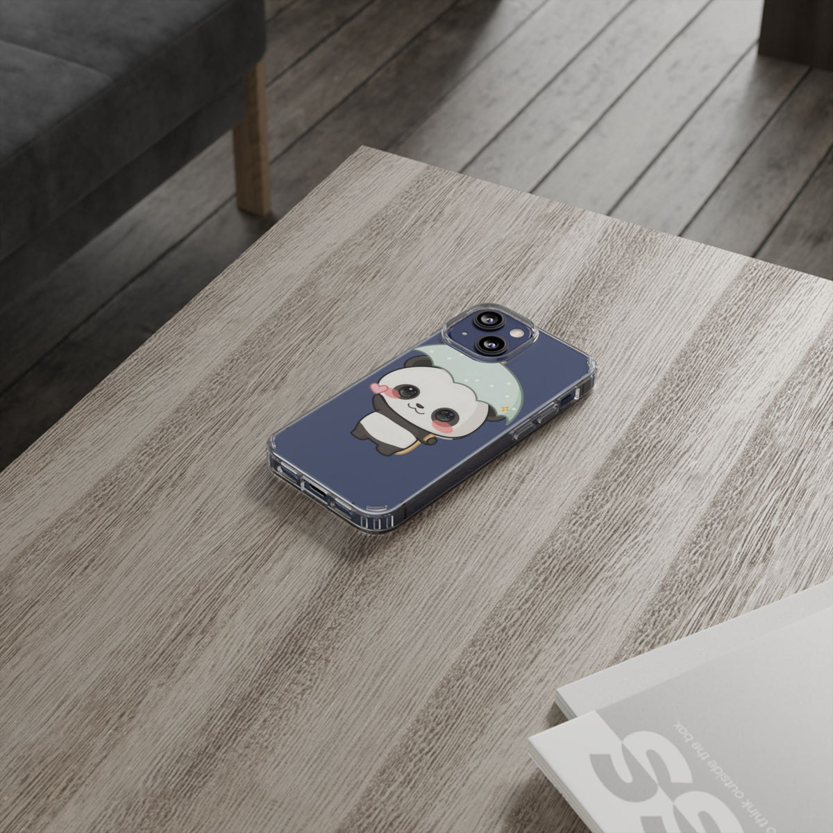 Kawaii Panda Clear Impact-Resistant Phone Case