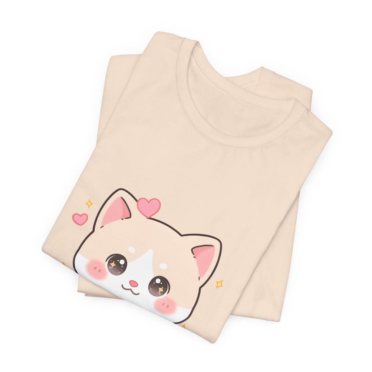 Kawaii Reading Cat T-Shirt for Book Lovers