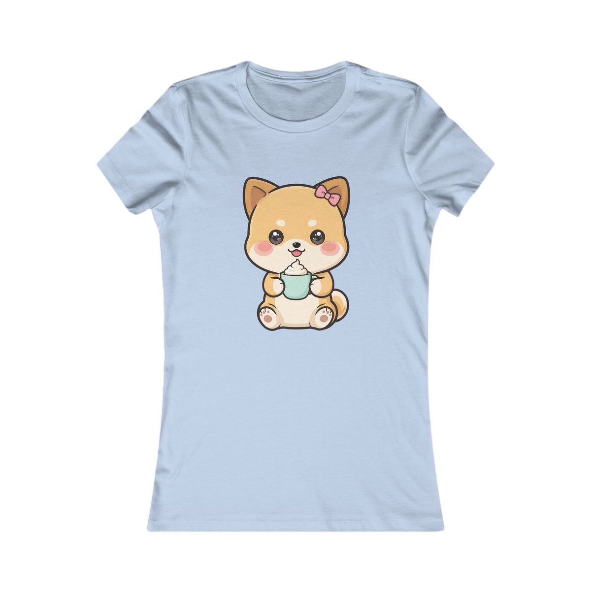 Kawaii Shiba Inu Tee for Cute Dog and Coffee Lovers