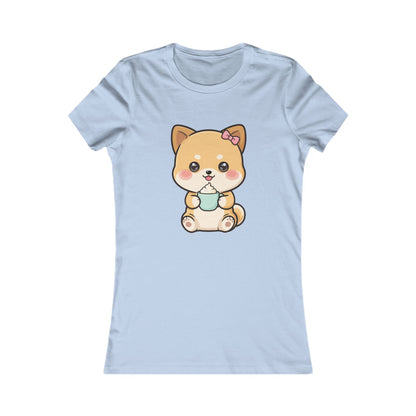 Kawaii Shiba Inu Tee for Cute Dog and Coffee Lovers