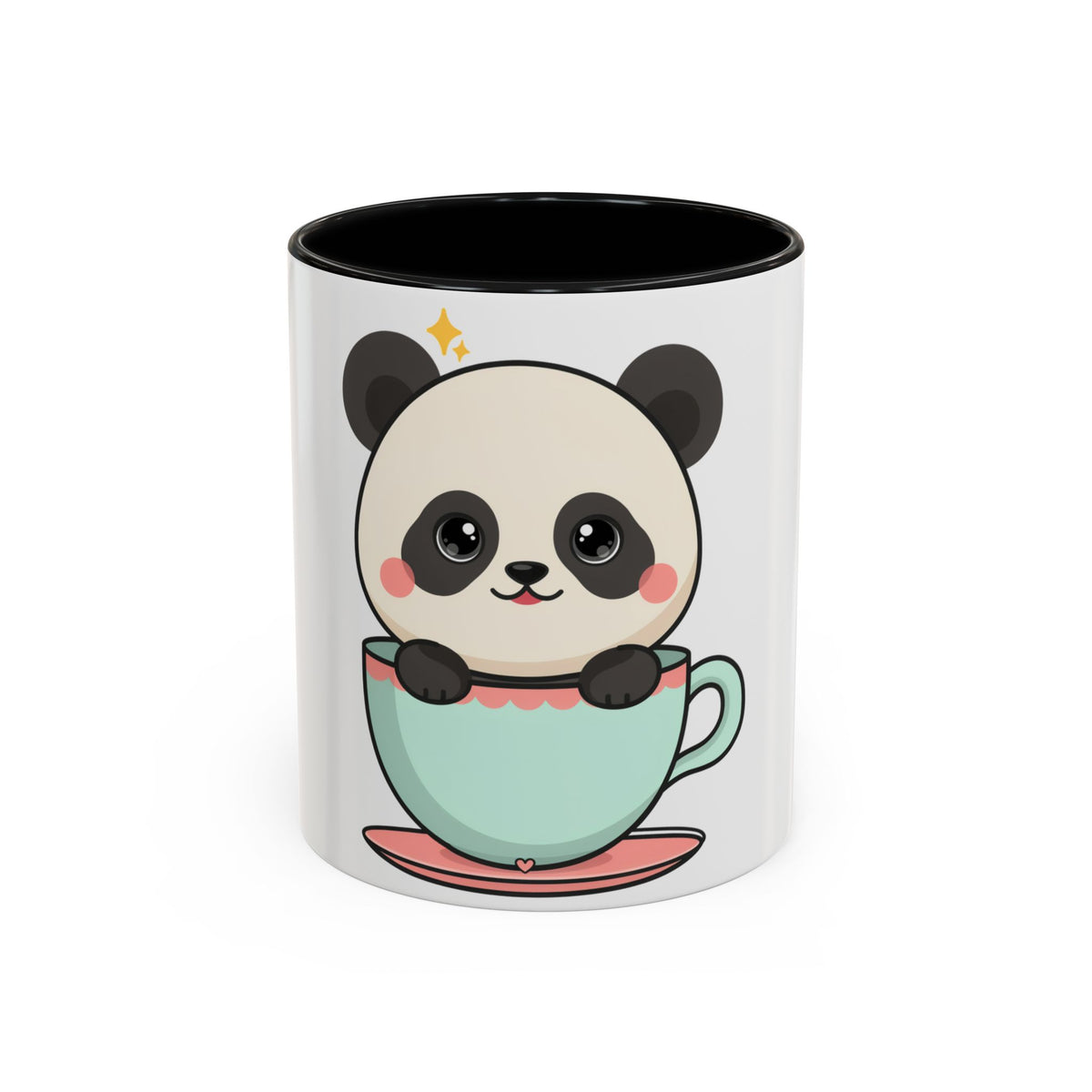 Kawaii Panda Accent Coffee Mug for Panda Lovers