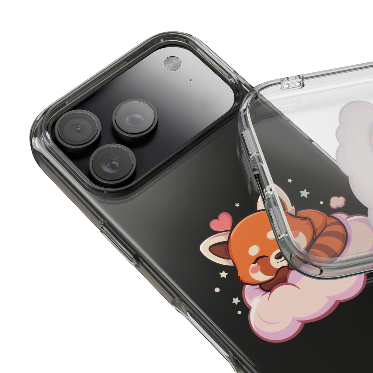 Cute Red Panda Phone Case, Dreamy Kawaii Cloud Art