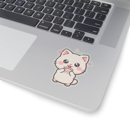 Kawaii Sushi Cat Sticker for Laptop and Journal
